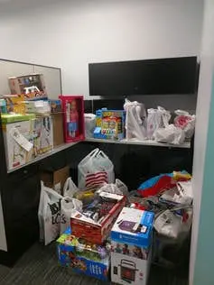 Children's gifts are donated annually to Angel Tree (formerly Treasures for Children) by the H2R CPA team.